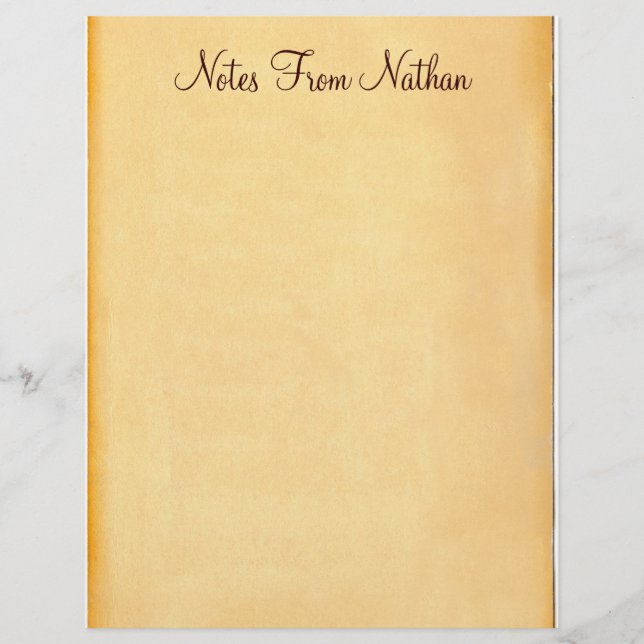 Notas de... Papel antigo - Papel de Carta (Frente)