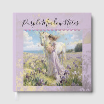 Notas de Purple Meadow em Folha de Ouro para Livro