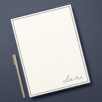 Notas de Vintage de Papel Azul Escuro