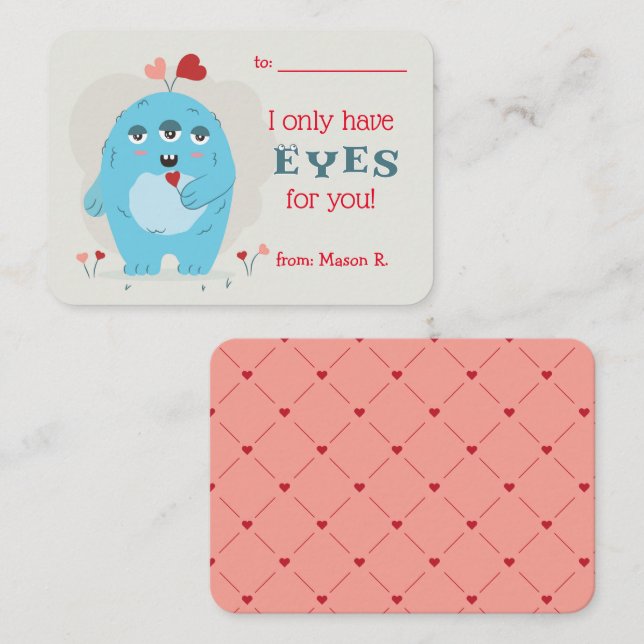 Notas Dia de os namorados De Sala De Aula Para Cartão Mo (Frente/Verso)