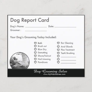 Notas do cão para Groomers do cão