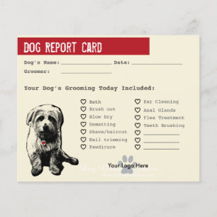 Notas do cão para Groomers do cão