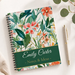 Notas e Ideias de Nome Personalizado Floral Botâni