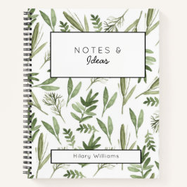 Notas e ideias verde jornal floral