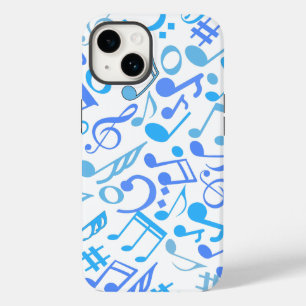 Notas e símbolos Musicais Azul-padrão.b Branco