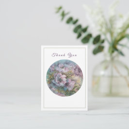 Notas Elegante Cartão de Agradecimento Floral Pintado à
