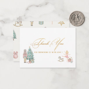 Notas Elegante Nutcracker ballet agradeço cartão de água