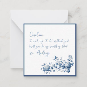 Notas Elegante, Você Será Meu Cartão Azul De Casamento?