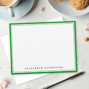 Notas Emerald Verde Clássico Duplo Cartão de Correspondê