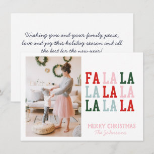 Notas Fa La La La La Photo Cartão de Férias de Natal
