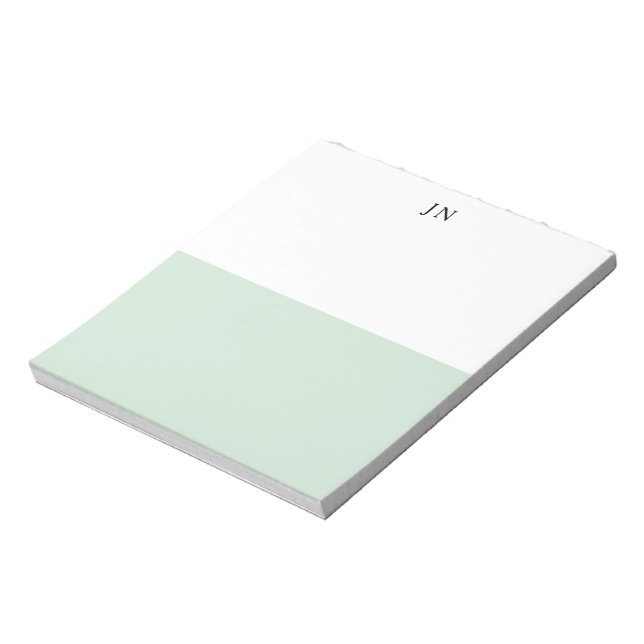 Notas Fazer lista Bloco de cor pastel verde branco bonit (Invertido)