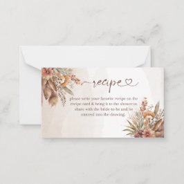 Notas feito com cartão de inserção de receita de amor