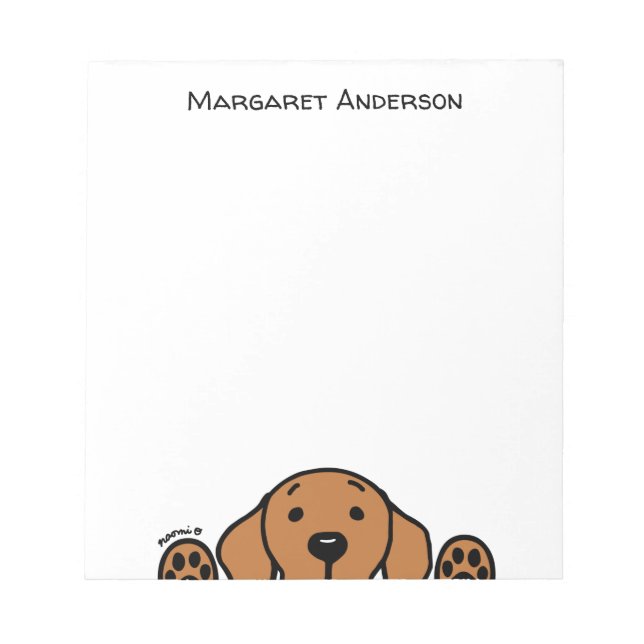 Notas Fox Red Labrador Personalizado A Ver-Te O Bloco De (Frente)