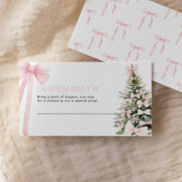 Notas Fralda de inverno Cartão Raffle Arco rosa