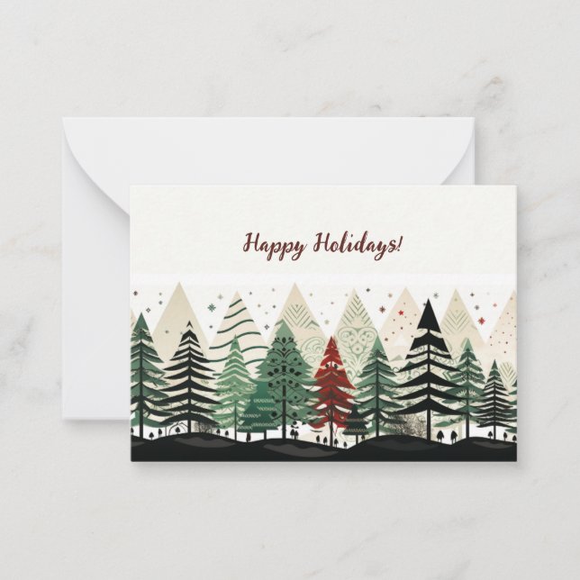 Notas Holliday Personalizável, Cartão de Natal. (Frente)