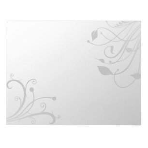 Notas Ilustração floral elegante das formas - bloco de