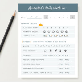 Notas Lembretes Diários do Planejador Verificar Bloco de