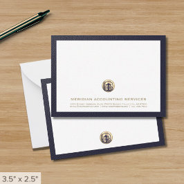 Notas Logotipo de Seal Dourado profissional Cartão de No