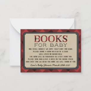 Notas Lumberjack Flannel Boy Books para Cartão de Bebê