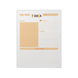 Notas Minha Próxima Ideia - Bloco de Anotações Laranja