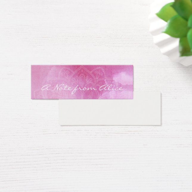 Notas minúsculas com aguarela cor-de-rosa & a (Mesa)