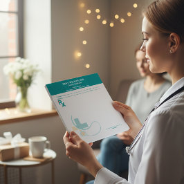 Notas Modelo de Bloco de Receitas Personalizadas | RX Nã