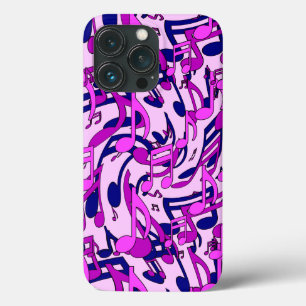 Notas Musicais Alegres Rosa Azul Roxo
