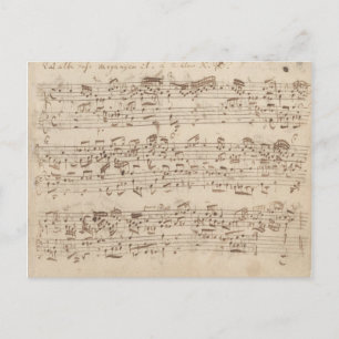 Notas Musicais Antigas - Partitura de Bach