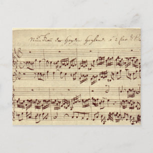 Notas Musicais Antigas - Partitura de Bach