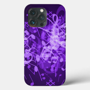 Notas Musicais Brilho Roxo