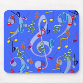 Notas Musicais Coloridas Mousepad II