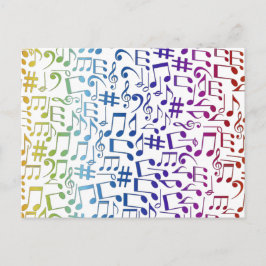 Notas Musicais Coloridas Músicos Amantes da Música