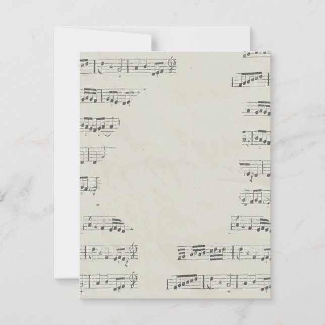 Notas musicais de papel Vintage (Frente)