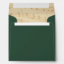 Notas Musicais Dourado e Verde Floresta