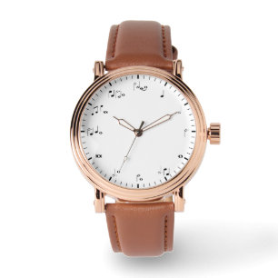 Notas Musicais em Preto e Branco do Relógio de Tem