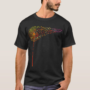 Notas Musicais Flor Dandelion Para Homens T-Shirt