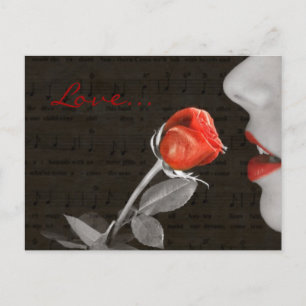 notas musicais florescem rosa vermelha dia de os n