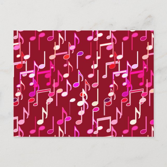 Notas musicais impressas - burgundy, multi (Frente)