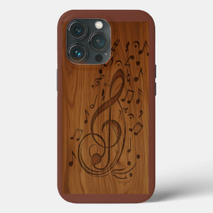 Notas Musicais Limpas 3D com Marcação em Madeira