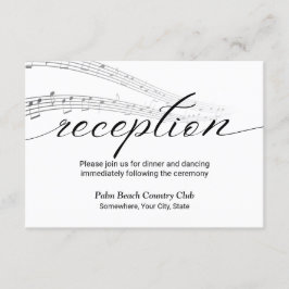 Notas Musicais Minimalistas Recepção de Casamento 