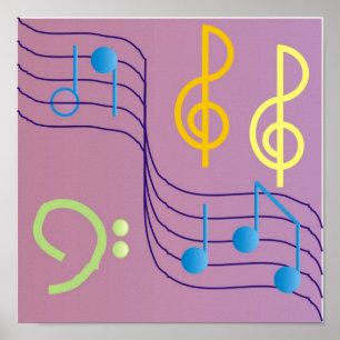 Notas Musicais Poster