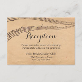 Notas Musicais Vintage Recepção de Casamento Music