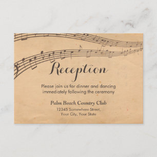 Notas Musicais Vintage Recepção de Casamento Music