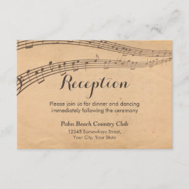Notas Musicais Vintage Recepção de Casamento Music