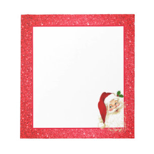 Notas Natal do brilho do Bloco de notas-Papai noel