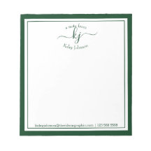 Nome Personalizado Verde | Da Mesa Do Bloco De Not