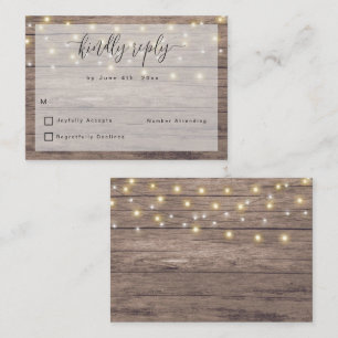 Notas Orçamento Rustic Wood String Luzes de Casca Cartão