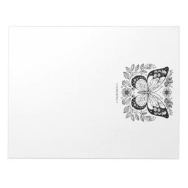 Notas Páginas De Coloração De Borboletas Para O Bloco De