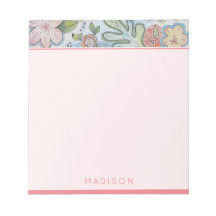 Papel de Carta Personalizada Floral para Bloco de 