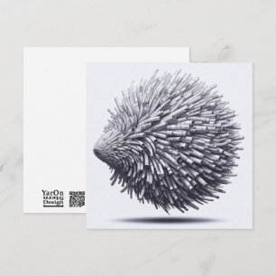 Notas Papel Rolazine Cartão de Saudação Porcupine